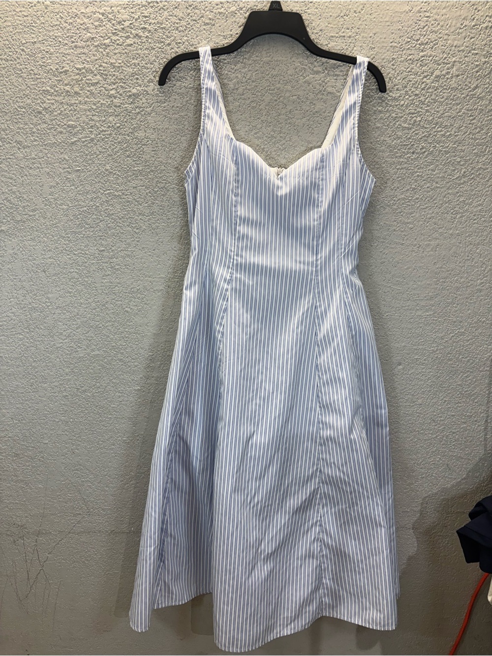 Cider Light Blue and White Striped Midi Dress - Picture 2 of 8